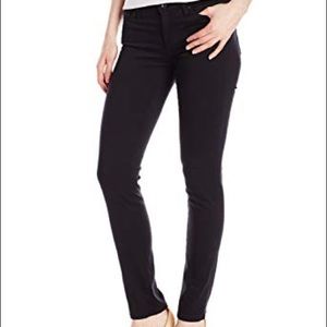 AG the Stilt Cigarette Leg Black Sateen Pants
